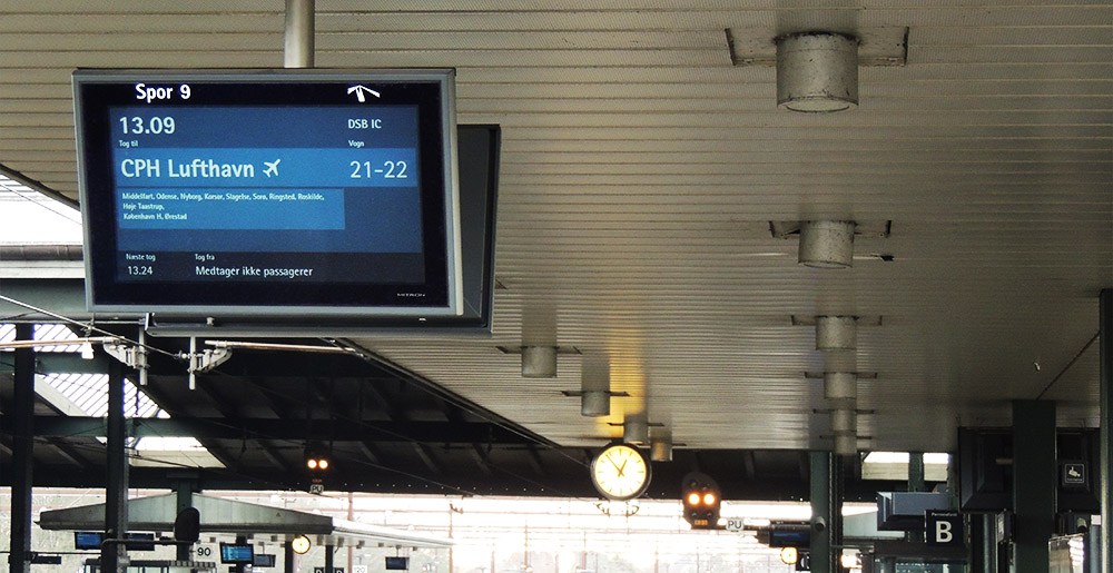 The new monitor layout at the station