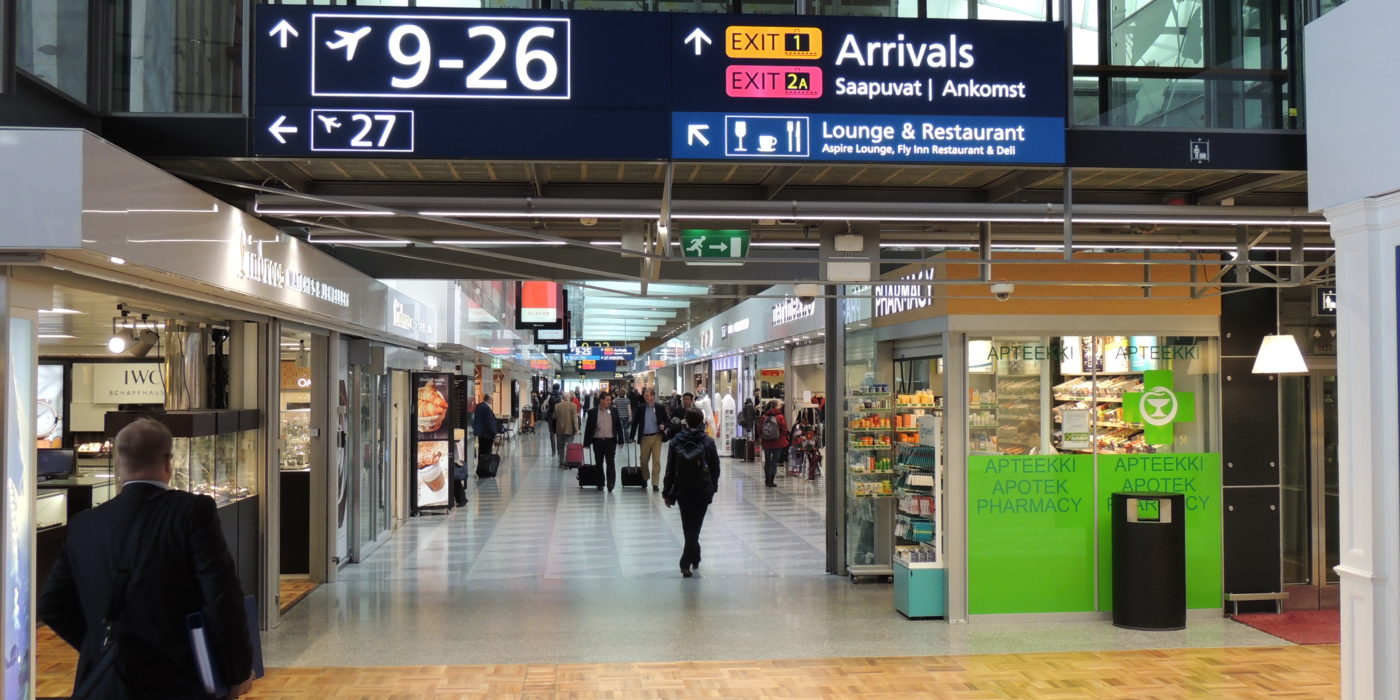 Airport wayfinding signage designed by Triagonal