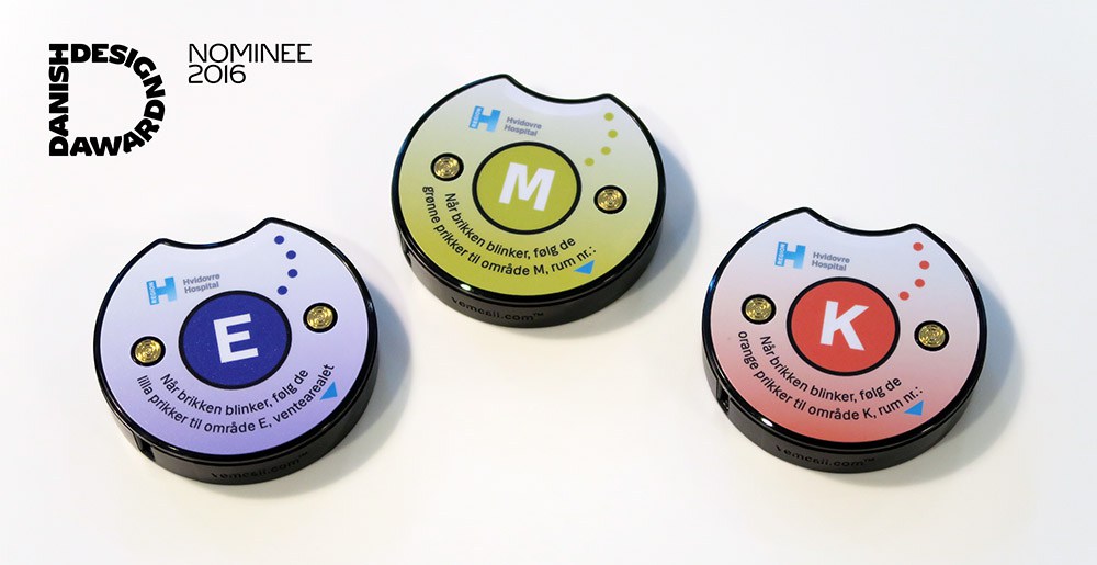 The buzzer for the SafeBuzz solution that was nominated for a design award