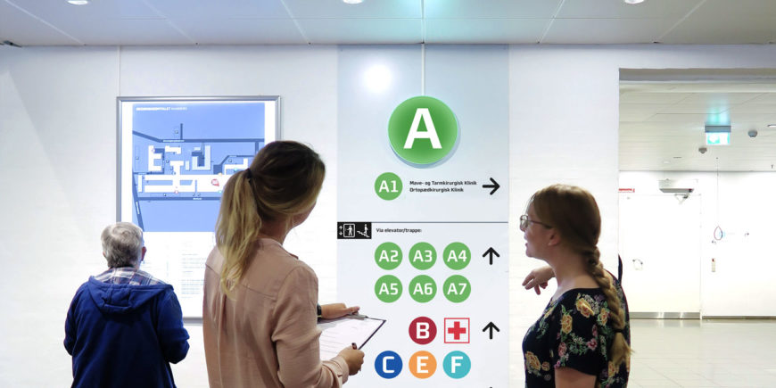 Triagonal testing wayfinding solution with staff and patients