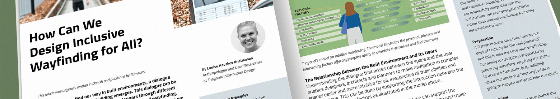 Example of articles written and published by Triagonal Information Design